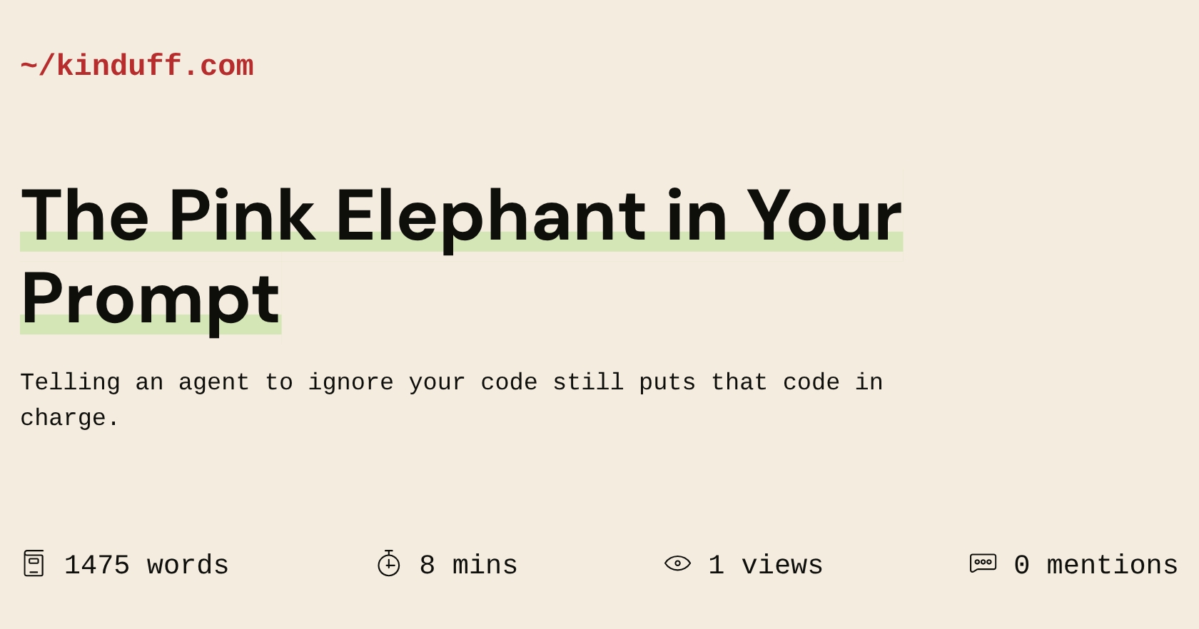 The Pink Elephant in Your Prompt